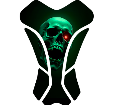 Pegatina moto calavera aterradora - TenVinilo