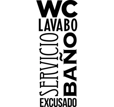 Vinilo para puerta WC lavabo - TenVinilo