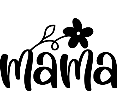 Vinilo escaparate palabra madre con una flor - TenVinilo