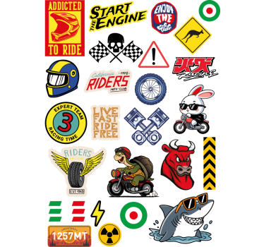 Pegatina para moto diseño bomb sticker - TenVinilo
