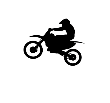 Pegatina moto motociclista en una motocicleta - TenVinilo