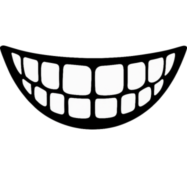 Pegatina moto diseño de dientes divertidos - TenVinilo