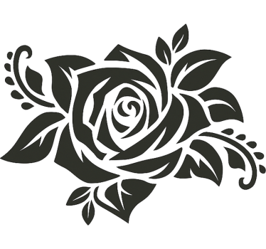 Pegatina moto diseño de rosa silvestre - TenVinilo