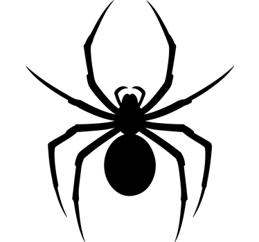 Pegatina moto diseño de araña monocolor - TenVinilo