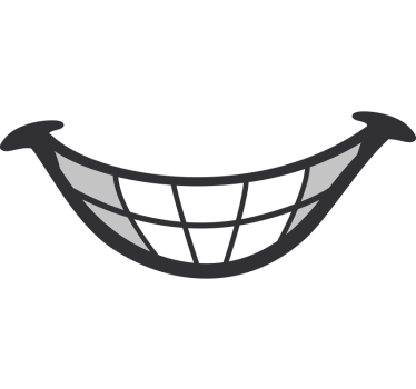 Pegatina moto diseño de dientes divertidos - TenVinilo