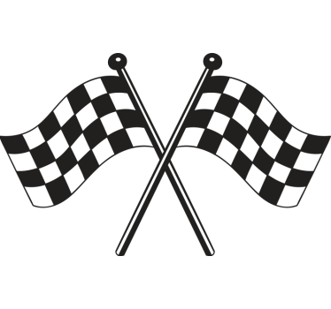 Pegatina moto diseño de banderas de carreras - TenVinilo