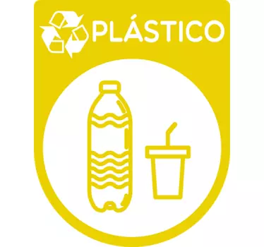 Pegatinas reciclaje plástico - TenVinilo