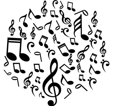 Vinilo notas musicales - TenVinilo