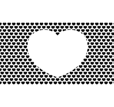 Pegatina San Valentín patrón de corazones - TenVinilo
