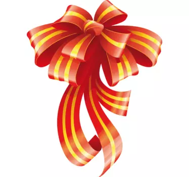 Vinilo navidad escaparate lazo ornamental - TenVinilo