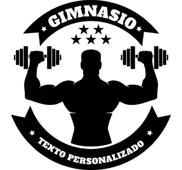 Vinilo pared gimnasios personalizable - TenVinilo