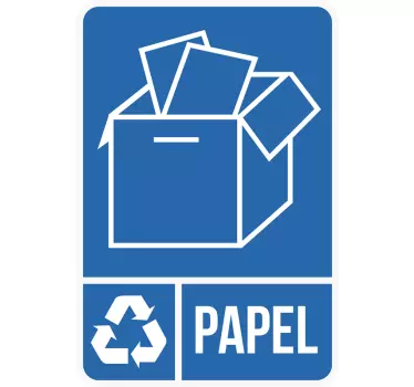 Adhesivos reciclaje papel - TenVinilo