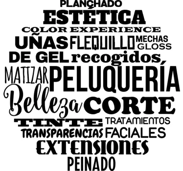 Vinilo para peluquería belleza - TenVinilo