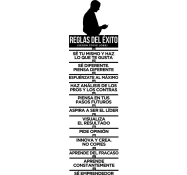 Vinilo para oficina reglas del éxito - TenVinilo