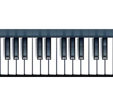 Vinilo para escaleras musical teclado de piano - TenVinilo