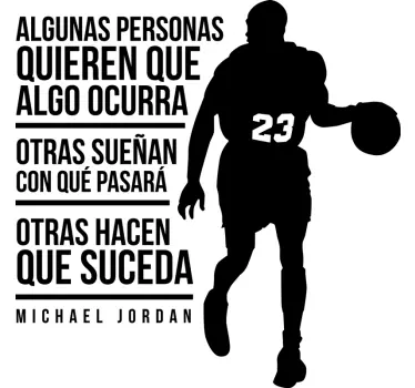 Vinilo baloncesto frases motivadora - TenVinilo