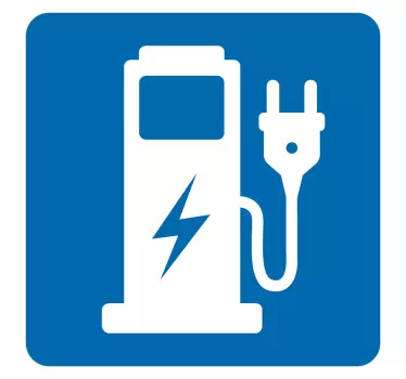 Pegatina icono punto de carga eléctrico - TenVinilo