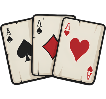 Pegatina moto cuatro ases cartas - TenVinilo