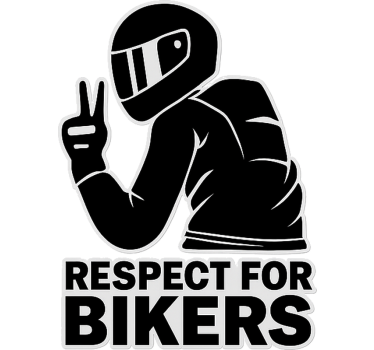 Pegatina coche respeto por los motociclistas - TenVinilo