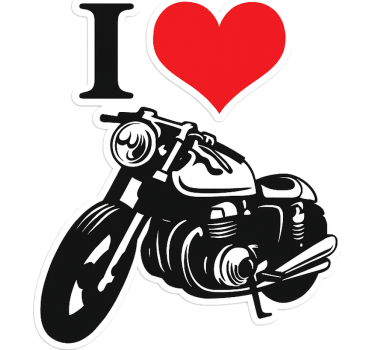 Vinilo motos te amo moto texto - TenVinilo