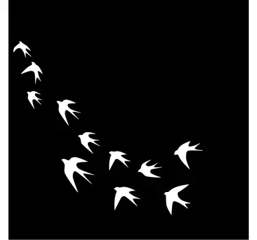 Vinilo para cristal ventana lámina de pájaros volando - TenVinilo