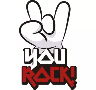 Vinilo frase you rock - TenVinilo