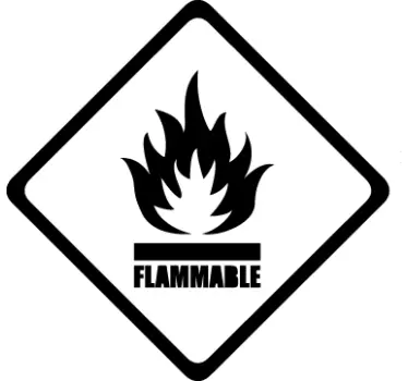 Sticker señal inflamable - TenVinilo