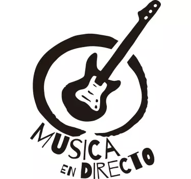 Pegatina rock local musical - TenVinilo