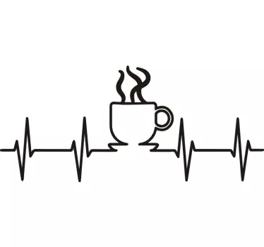 Pegatina para portátil café en la linea de vida - TenVinilo
