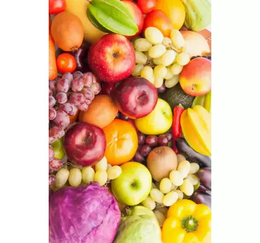Vinilo para nevera frutas y legumbres - TenVinilo