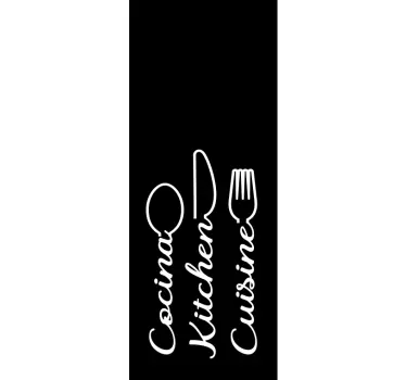Vinilo para puerta de utensilios de cocina - TenVinilo