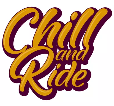 Vinilo adhesivo para moto de chill and ride - TenVinilo