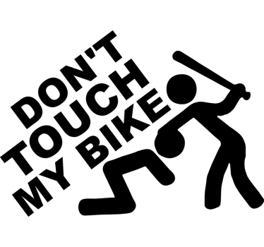 Pegatina para moto frase no toques mi moto - TenVinilo