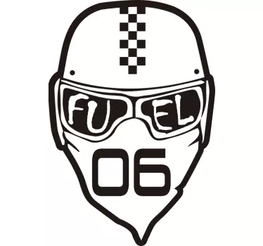 Pegatina para moto de carreras con número - TenVinilo