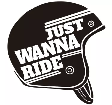 Vinilo para moto frase sólo quiero montar - TenVinilo