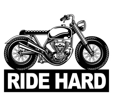 Vinilo para moto con frase conduce fuerte - TenVinilo