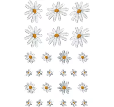 Vinilo infantil vintage de flores margaritas - TenVinilo