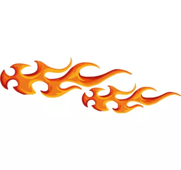Pegatina para bicicleta llamas de fuego - TenVinilo