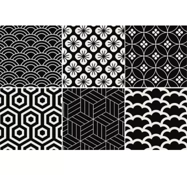 Azulejos adhesivos cocina patrón gris y blanco - TenVinilo