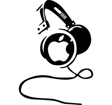 Vinilo decorativo auriculares mac - TenVinilo