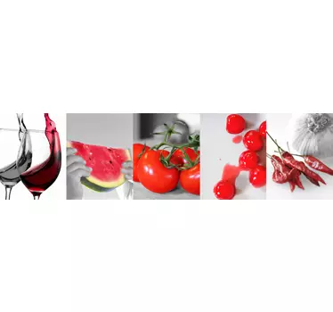 Vinilo decorativo alimentos rojos - TenVinilo