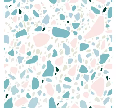 Azulejos adhesivos cocina patrón terrazzo blanco - TenVinilo