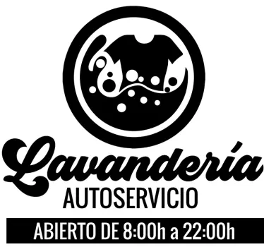 Vinilo para escaparate Lavandería personalizada - TenVinilo