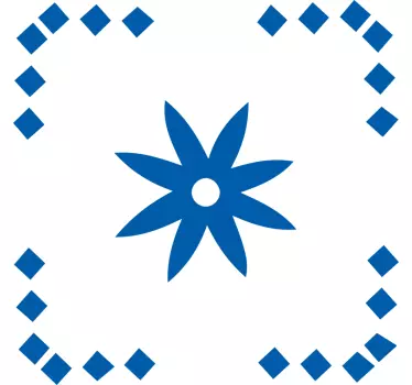 Azulejos vinílicos flores azul de delfts - TenVinilo