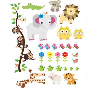 Vinilo decorativo sticker selva infantil - TenVinilo
