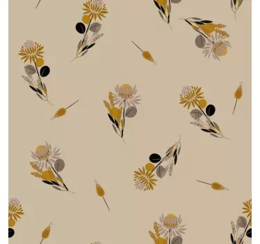 Vinilo mueble Flores vintage - TenVinilo