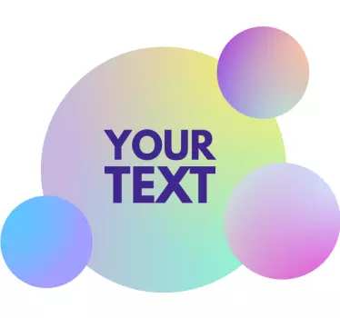 Vinilo escaparate círculos de texto personalizables - TenVinilo