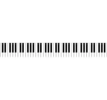 Cenefa adhesiva teclado de piano - TenVinilo