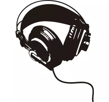 Vinilo decorativo auriculares graffiti - TenVinilo