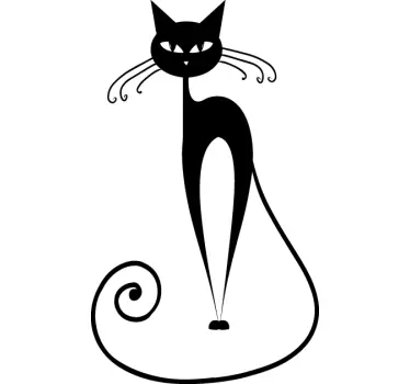 Pegatina de gato distinguido - TenVinilo